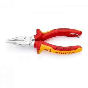 KNIPEX 08 26 145 T BK VDE Needle-nose combination pliers, 145 mm
