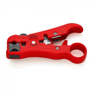 KNIPEX 16 60 06 SB Wire stripping tool for coax and data cable, 125 mm