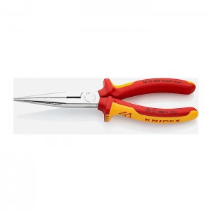 KNIPEX 26 16 200 Snipe Nose Side Cutting Pliers chrome plated 200 mm