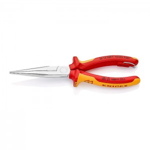KNIPEX 26 16 200 T Snipe Nose Side Cutting Pliers chrome plated 200 mm