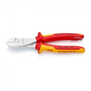KNIPEX 74 06 200 T BK High Leverage Diagonal Cutter chrome plated 200 mm