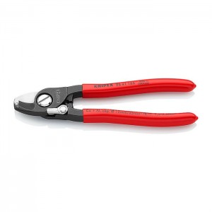 KNIPEX 95 41 165 Cable Shears with stripping function plastic coated 165 mm