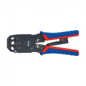 KNIPEX 97 51 12 SB Crimping Pliers for Western plugs burnished 200 mm