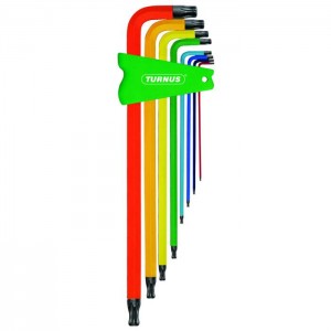 KUKKO 212BT260 TX offset screwdriver with ball end in TURNUS clip, colour-coded