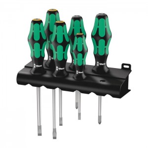 Wera 334/355/6 Rack screwdriver set Kraftform Plus Lasertip and rack, 6 pieces (05105656001)