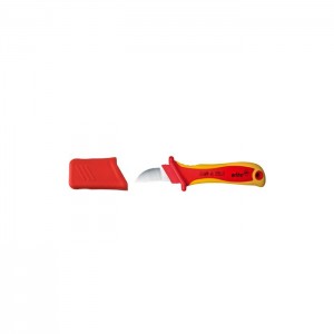 Wiha Cable stripping knife straight cutting edge for round cables in blister pack (38798) 200 mm