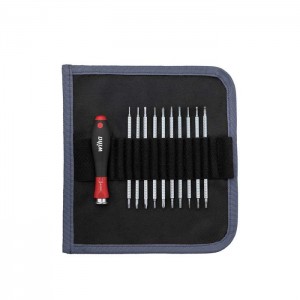 Wiha Screwdriver with interchangeable blade set SYSTEM 4 Mixed 11-pcs. in roll-up bag (27820)