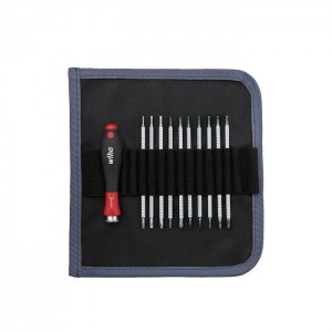 Wiha Screwdriver with interchangeable blade set SYSTEM 4 Mixed 11-pcs. in roll-up bag (00610)