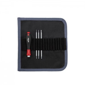 Wiha Screwdriver with interchangeable blade set SYSTEM 4 Slotted, Phillips, 4-pcs. in roll-up bag (00613)