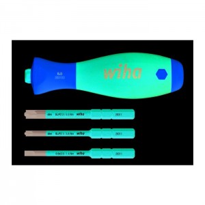 Wiha Screwdriver with bit holder set SoftFinish® slimVario® electric 4-pcs. with slimBits (43449)