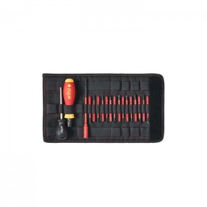 Wiha Torque screwdriver set TorqueVario®-S electric Mixed, variably adjustable torque limit, 18 pcs. in folding bag (36791) 0,8-5,0 Nm
