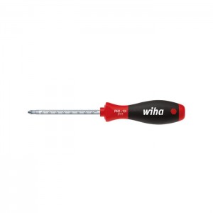 Wiha Screwdriver SoftFinish® Phillips with round blade and lasered mm scale (36072) PH1 x 80 mm