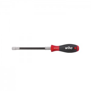 Wiha Screwdriver with bit holder SoftFinish® clamping with retaining ring flexible shaft, 1/4" (01479) 268 mm