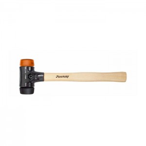Wiha Soft-faced hammer Safety medium soft/hard with hickory wooden handle, round hammer face (26612)