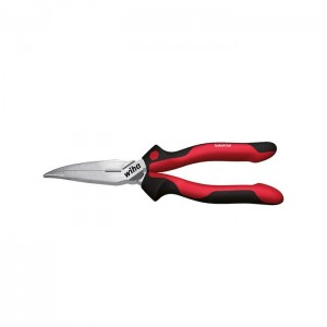 Wiha Industrial needle nose pliers with cutting edge curved shape, approx. 40° (32324) 160 mm