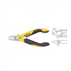 Wiha Diagonal cutters Professional ESD wide, semi-rounded head with small bevelled edge (26832) 115 mm