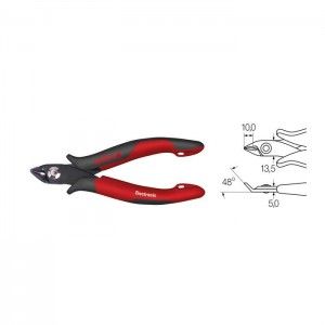 Wiha Oblique cutting nippers Electronic wide, pointed head without bevelled edge (26833) 130 mm