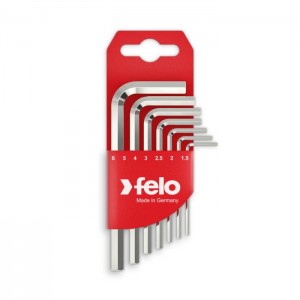 Felo 00034500711 Felo - L-Wrench Hexagon set short, nickel plated, 7-pcs. on clip