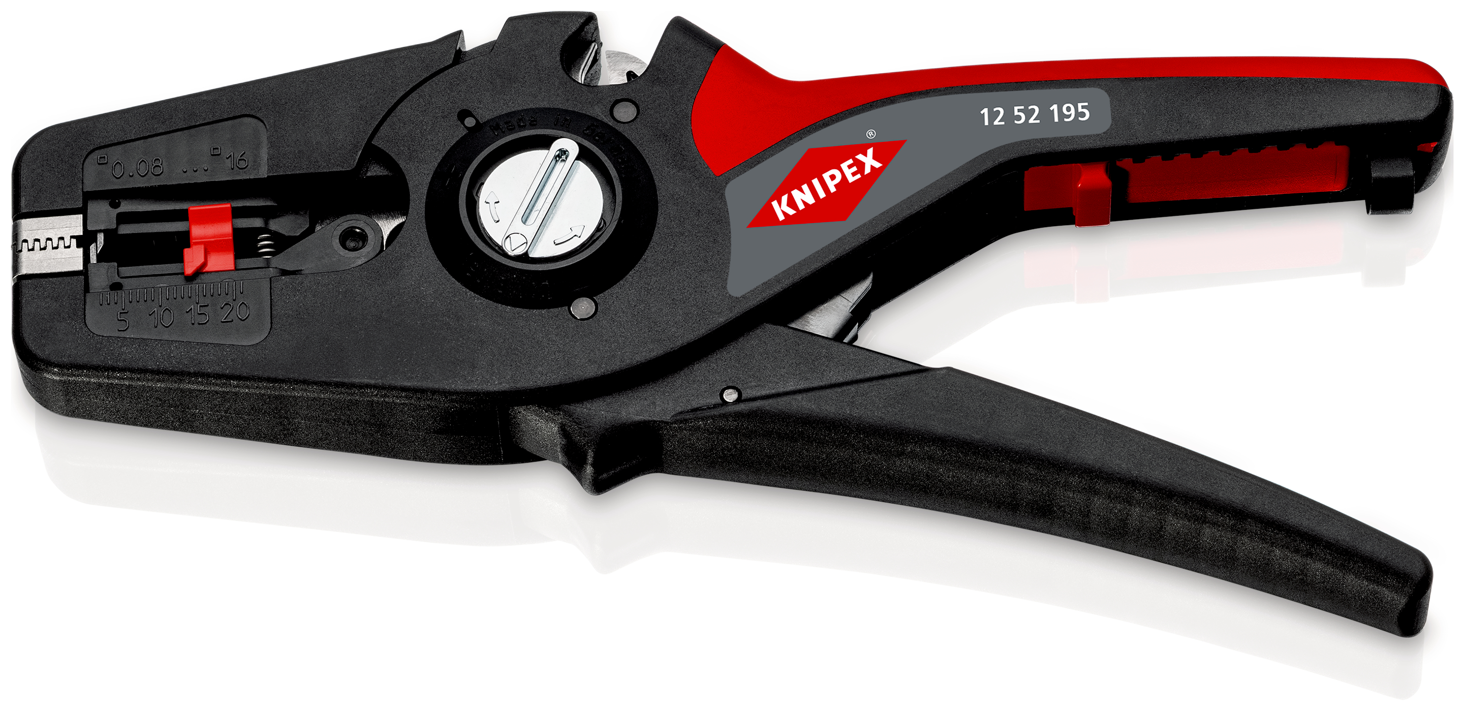 KNIPEX 12 52 195 Self-Adjusting insulation stripper PreciStrip16, 195 mm