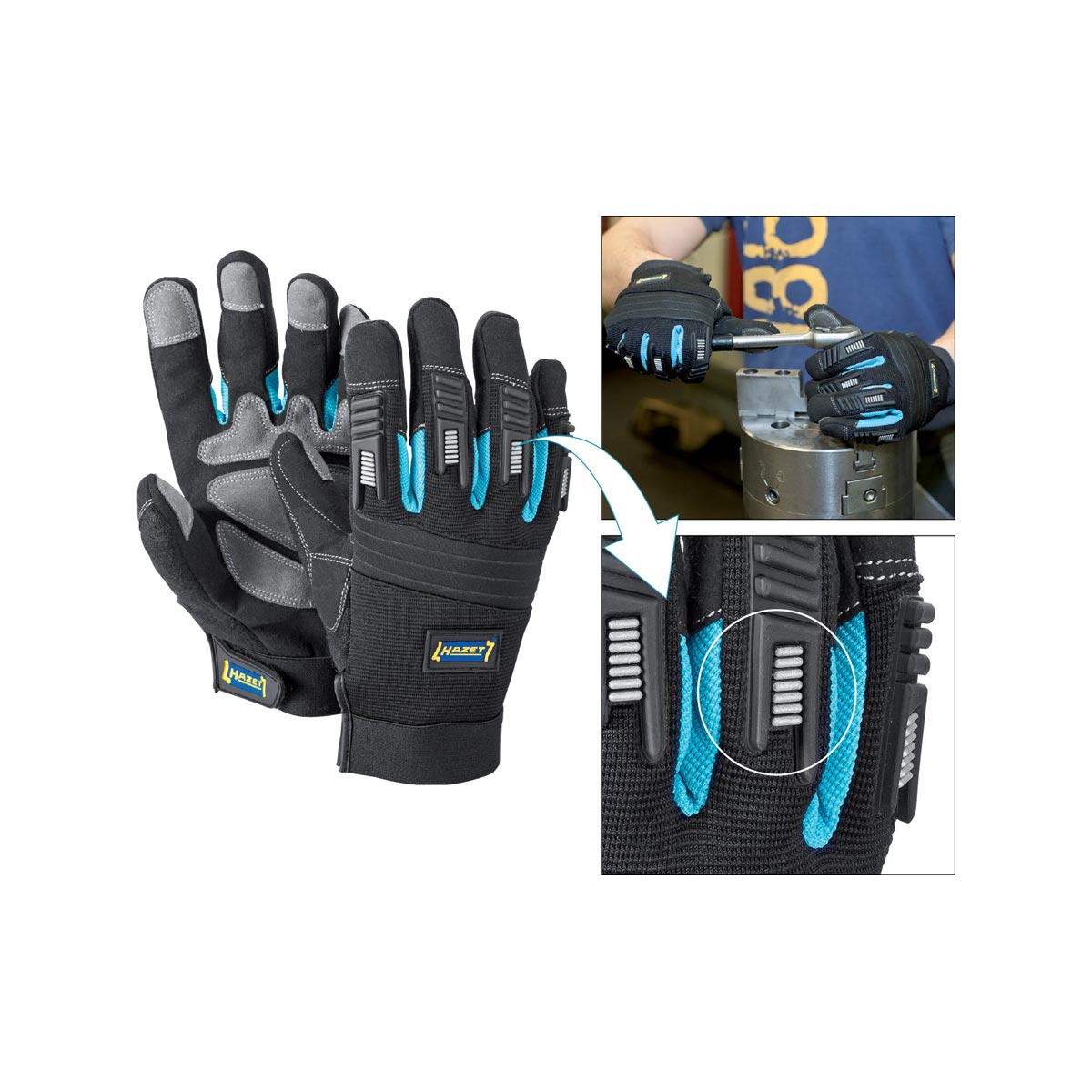 HAZET 1987-5L Mechanics gloves, size L