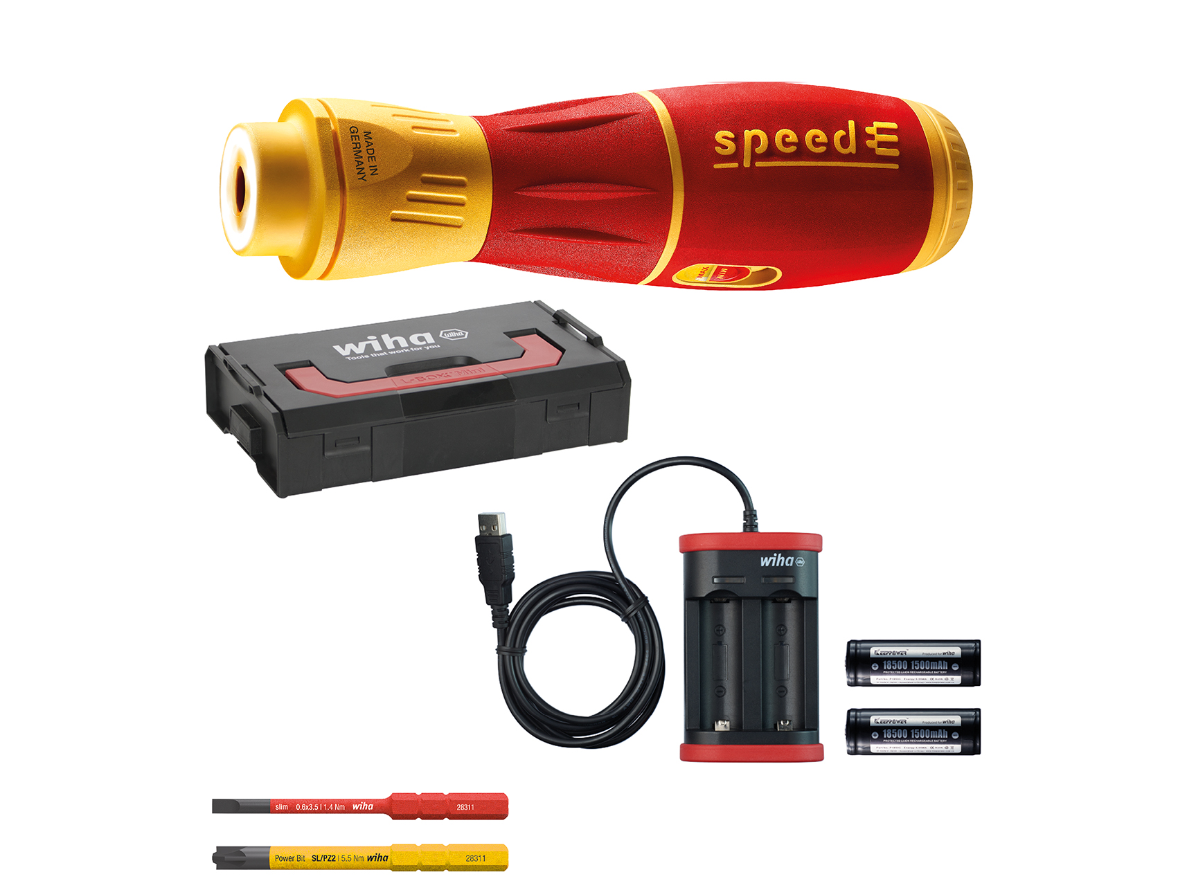 Wiha 44318 E-screwdriver speedE® II electric, 7pcs.