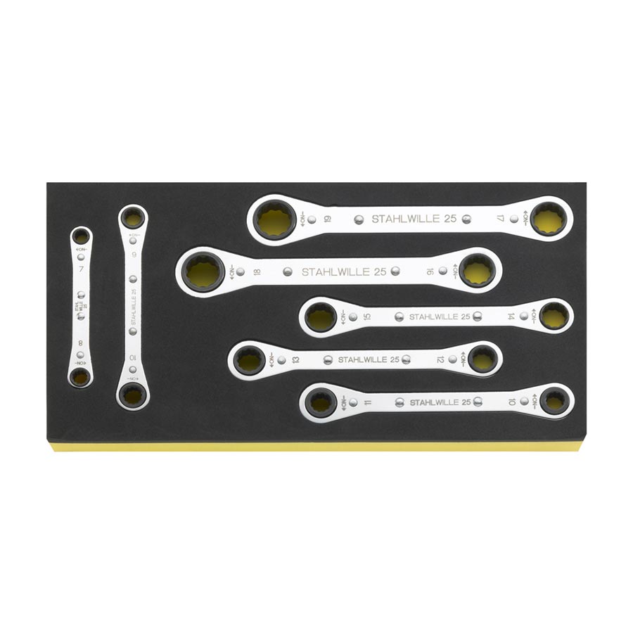 FIRSTINFO F3452 Ratchet Ring Spanner 8-in-1, 12 Point Ratchet, | Metric |  CR-V | 90 Teeth Reversible Combination Wrench Including 8, 10, 12, 13, 14,  15, 17, 19 mm - Amazon.com