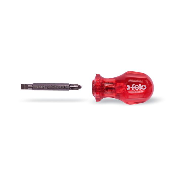 Felo Reversible screwdriver, stubby with bit 00046926010