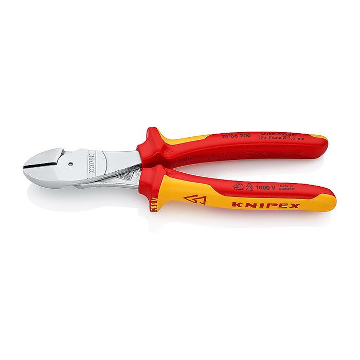 KNIPEX 74 06 200 High Leverage Diagonal Cutter chrome plated 200 mm